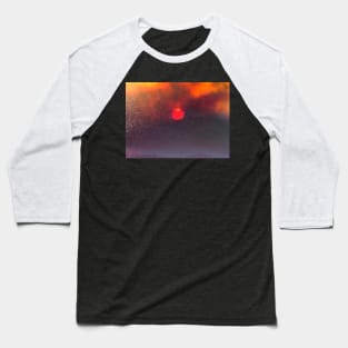 "Blood Moon" retro snapshot - atmospheric sky photo with smoke and sun Baseball T-Shirt